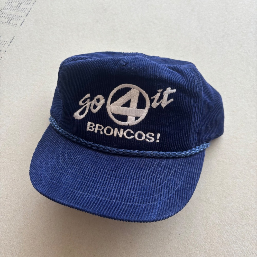 Vintage Designer Award Denver Broncos Corduroy Hat